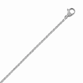 Festival Crystal Piece Stainless Steel Cable Chain Necklace 2mm Wide