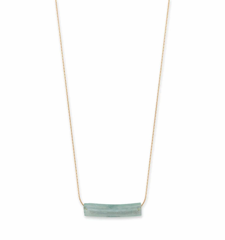 Ancient Roman Glass Handle Bar Necklace 14k Gold-filled Modern Minimalist Minimalist Jewelry