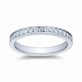 Bremer Jewelry Half Anniversary Diamond Wedding Ring in Platinum (0.32ctw) Modern Accessory Crisp Shine