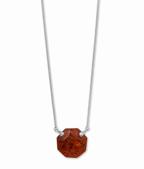 Baltic Amber Necklace Rhodium on Sterling Silver Durable Accessory