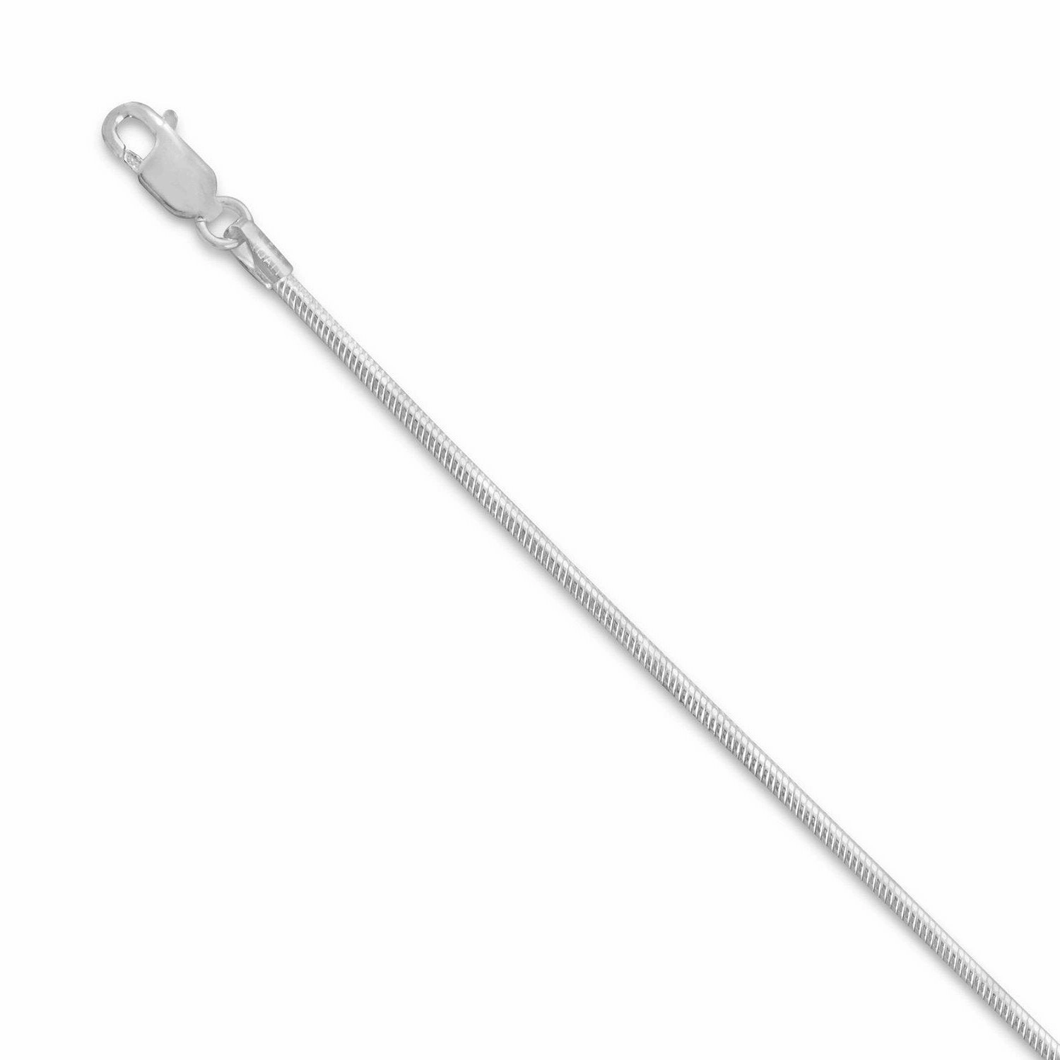 Italian Snake Chain Sterling Silver Necklace 1.5mm Width Cultural Highlight Multicolor Accessory