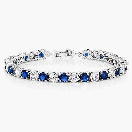 Sparkling Round Cubic Zirconia Women's Tennis Bracelet Soft Glow Etched Design