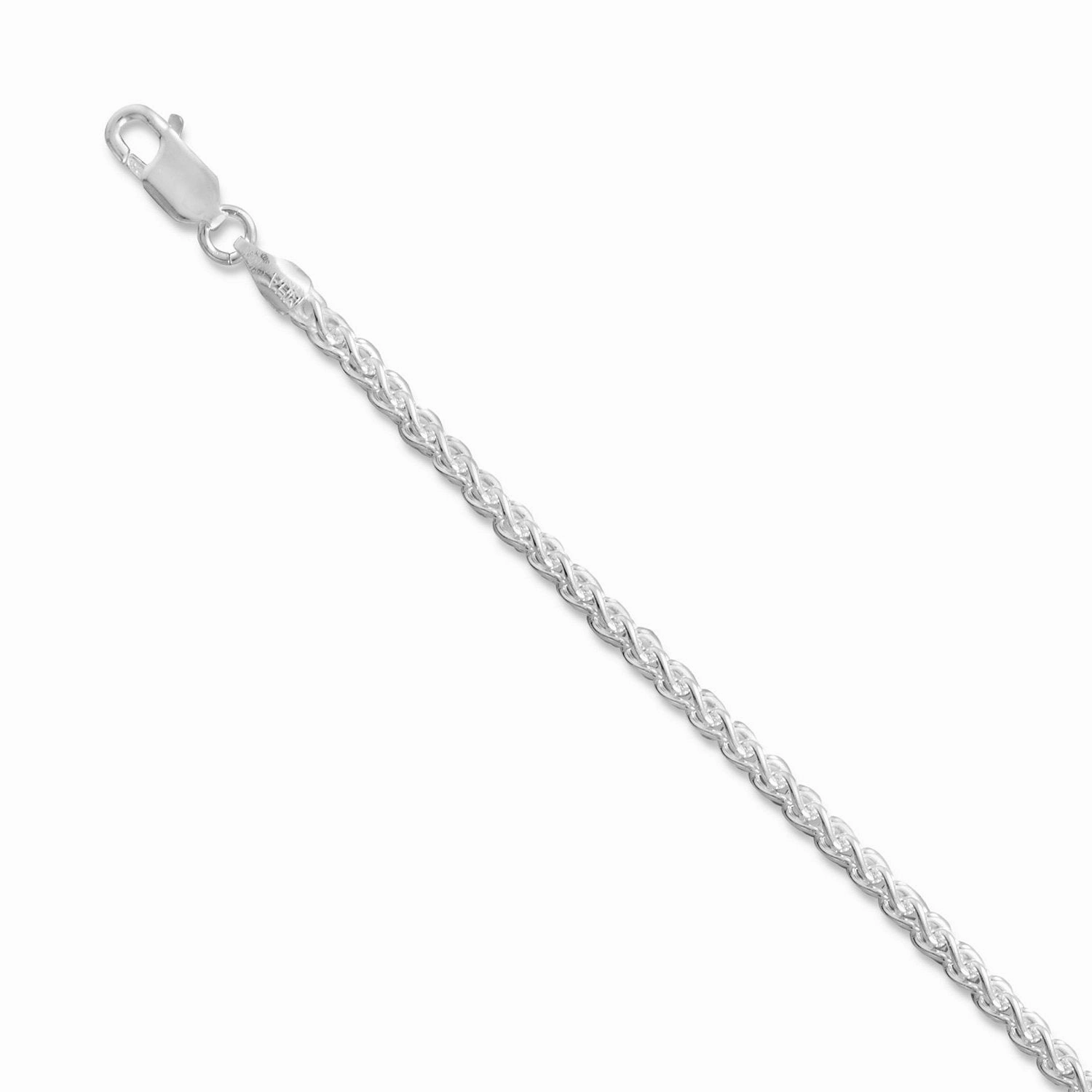 party accessory Spiga French Wheat Chain Necklace 2.5mm Wide Sterling Silver