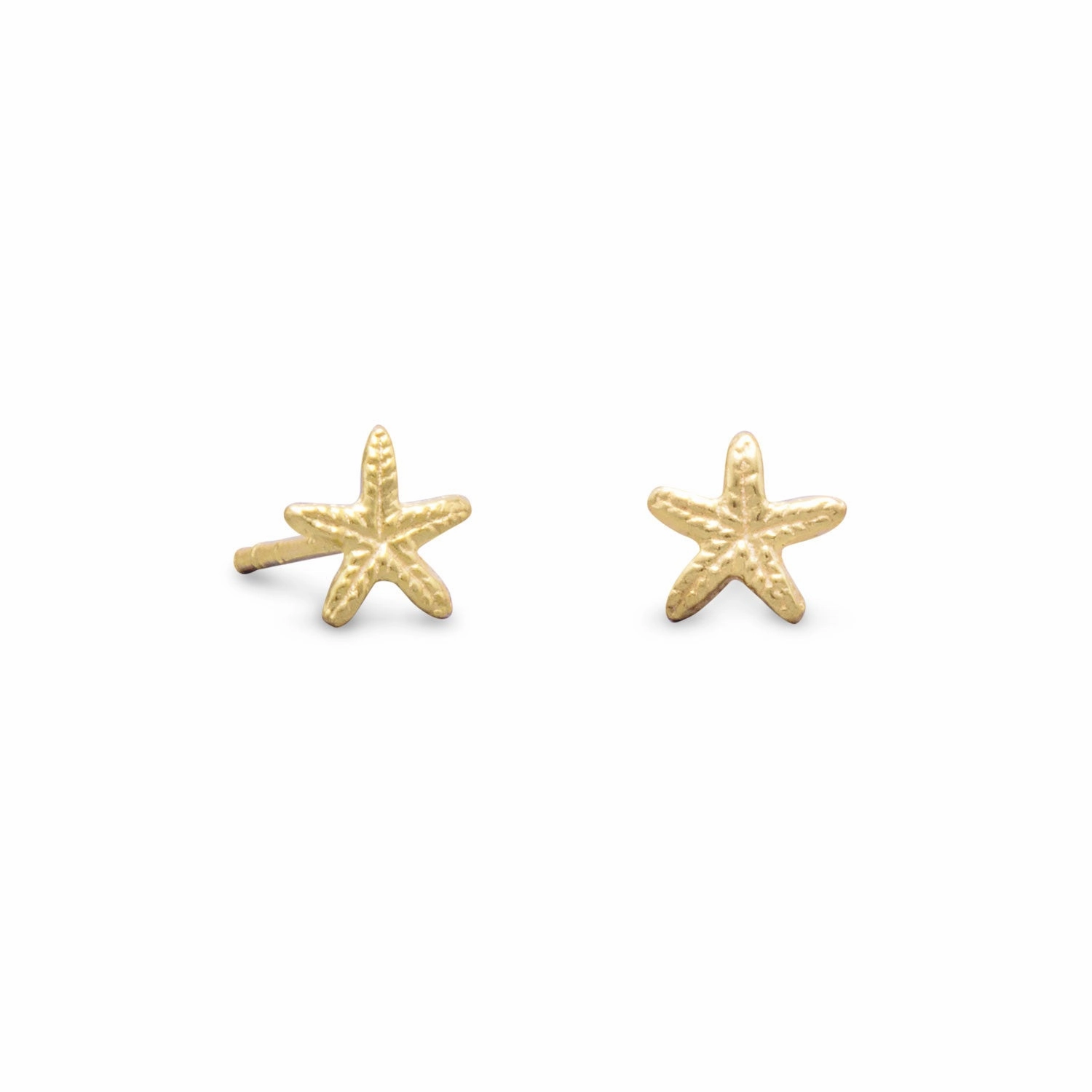 Starfish Stud Post Earrings Gold-plated Sterling Silver Ornate Detail Gorgeous Product
