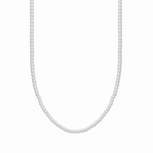 Graceful Design Sterling Silver 3mm Bead Necklace Adjustable Length