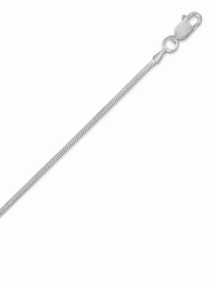 Luxury Life Square Snake Chain Necklace Sterling Silver - Made in Italy