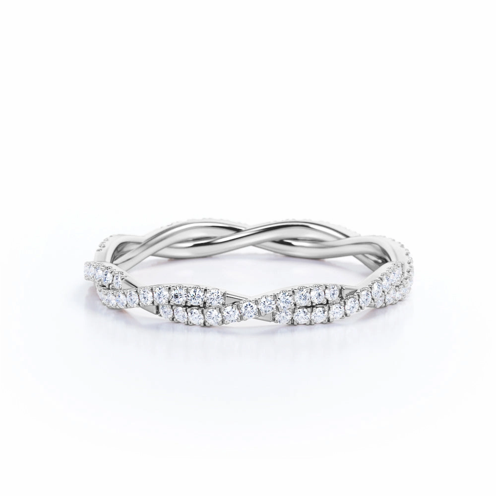 Eternity - 0.25 Carat Round Shape - Inifinity Wedding Band Holiday Choice Evening Spark