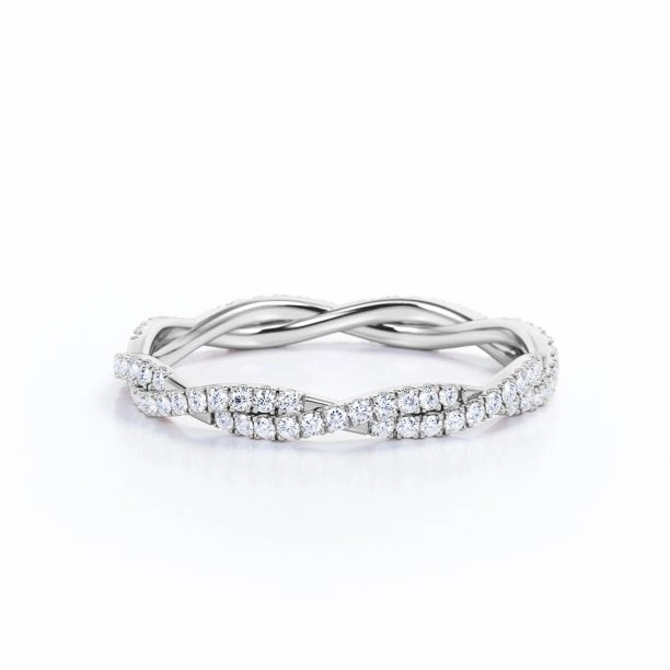Natural Style Exquisite Accessory Eternity - 0.25 Carat Round Shape - Infinity Wedding Band