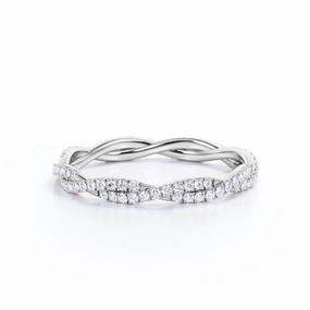 Chic Ornament Eternity - 0.25 Carat Round Shape - Infinity Wedding Band