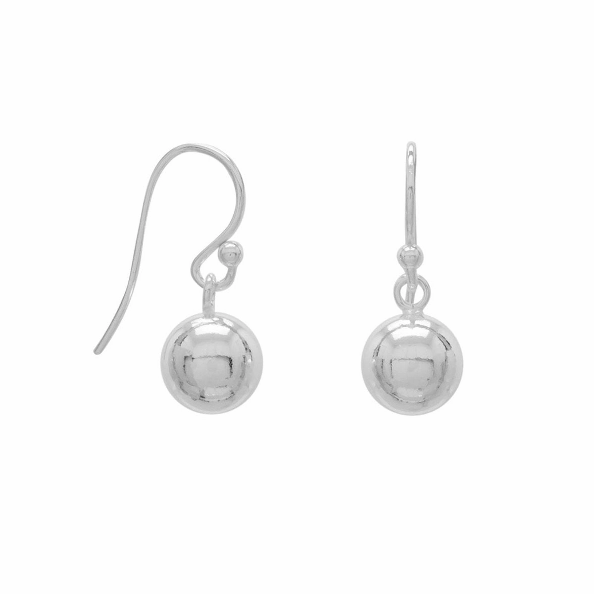 Ball Drop Dangle Earrings Sterling Silver 8mm Seasonal Jewelry
