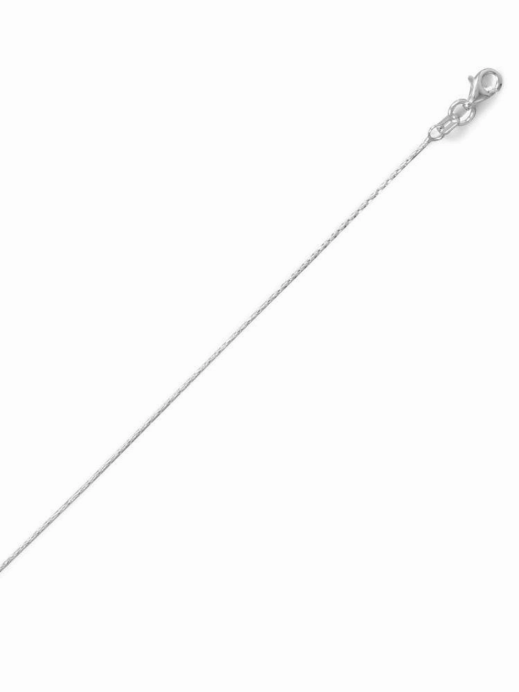 Special Occasion Fashion Boy Diamond-cut Sparkle Chain Necklace Sterling Silver 1.1mm