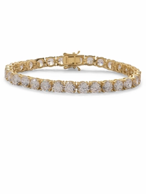 Tennis Bracelet Sparkling Cubic Zirconia Gold-plated Sterling Silver Ethnic Influences Unmatched Worth