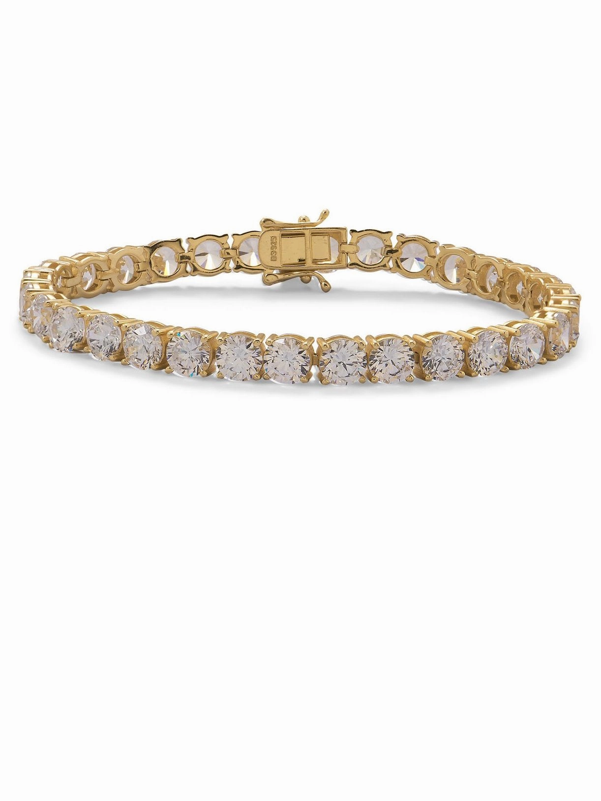 Tennis Bracelet Sparkling Cubic Zirconia Gold-plated Sterling Silver Ethnic Influences Unmatched Worth