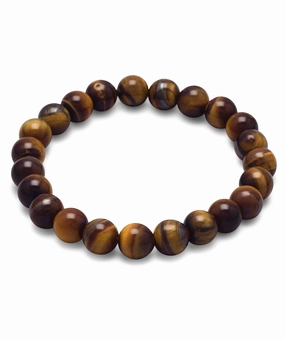 Tiger Eye Bead Stretch Bracelet Genuine Stones Heirloom Sight Cosmic Amalgamations