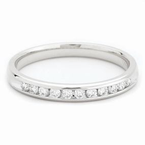 Striking Detail Bremer Jewelry Channel Set Diamond Wedding Ring in 14K White Gold (0.25ctw)