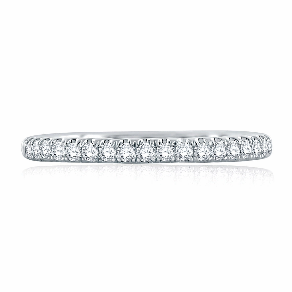 A. Jaffe Classics Diamond Wedding Band in White Gold Modern Style Fashion Night