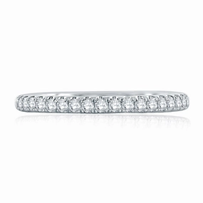 A. Jaffe Classics Diamond Wedding Band in White Gold Modern Style Fashion Night