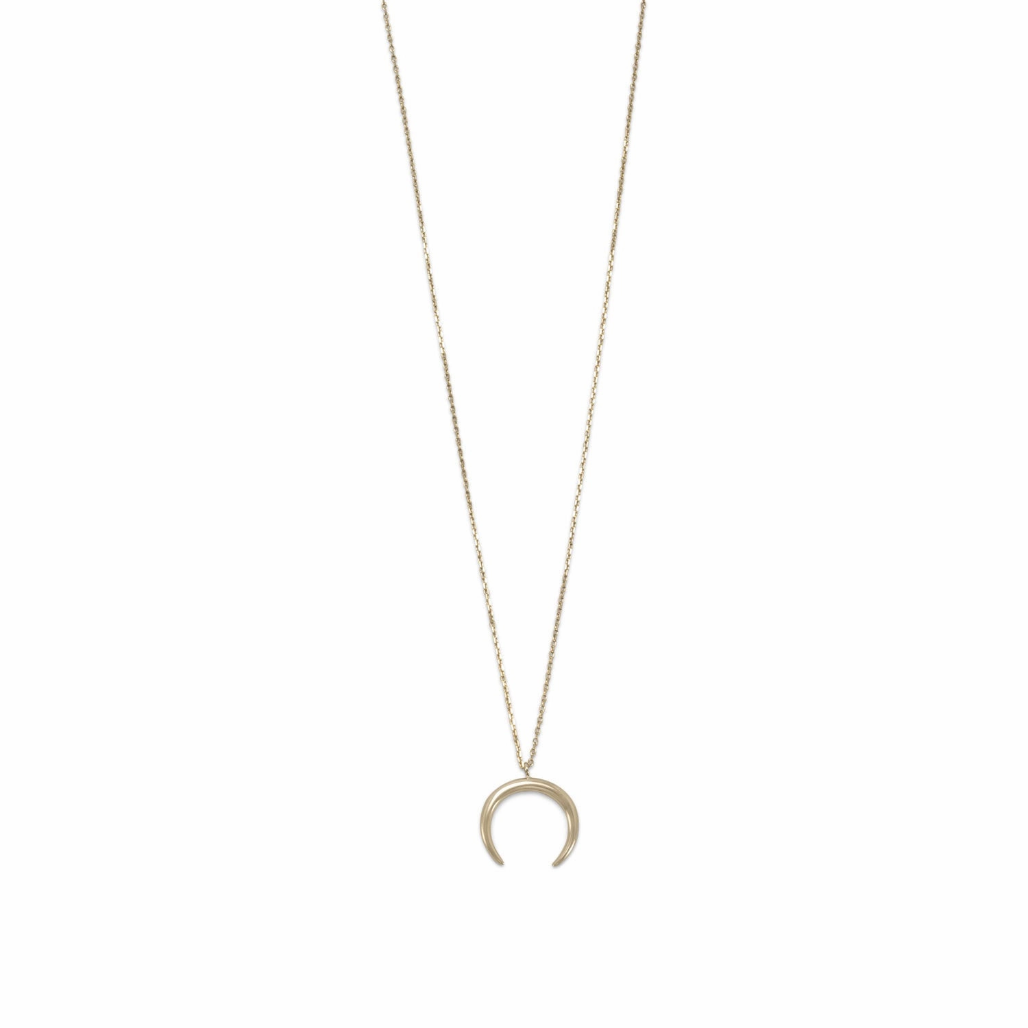 Corporate Adornment Comfortable Design Crescent Moon Necklace Gold-plated Sterling Silver