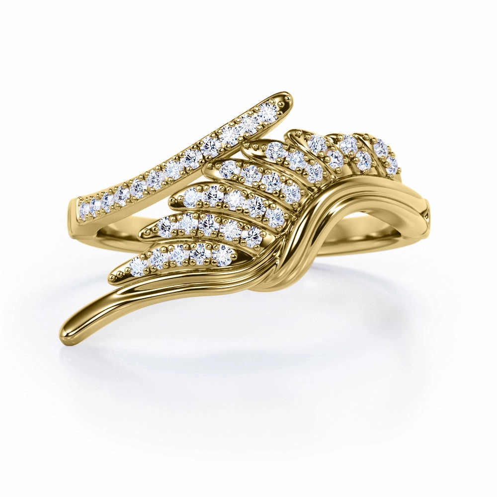 Multi Stone 0.25 Carat Round Cut Diamond Open Shank Bypass Engagement Ring In White Gold Group Identity Exclusive Accessory