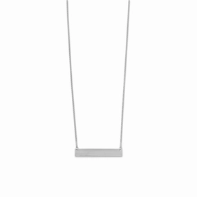 Fashion Statement Budget-Friendly Present Sterling Silver Engravable Bar Necklace Adjustable Length