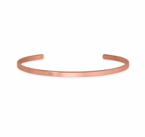 Smooth Copper Cuff Bracelet 3.2mm width - Made in the USA Well-Measured