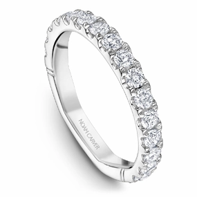 Noam Carver Atelier Straight Diamond Wedding Band in White Gold Finest Finish