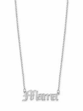 Value Ornament AzureBella Jewelry Mama Necklace for Mothers Rhodium Plated on Sterling Silver