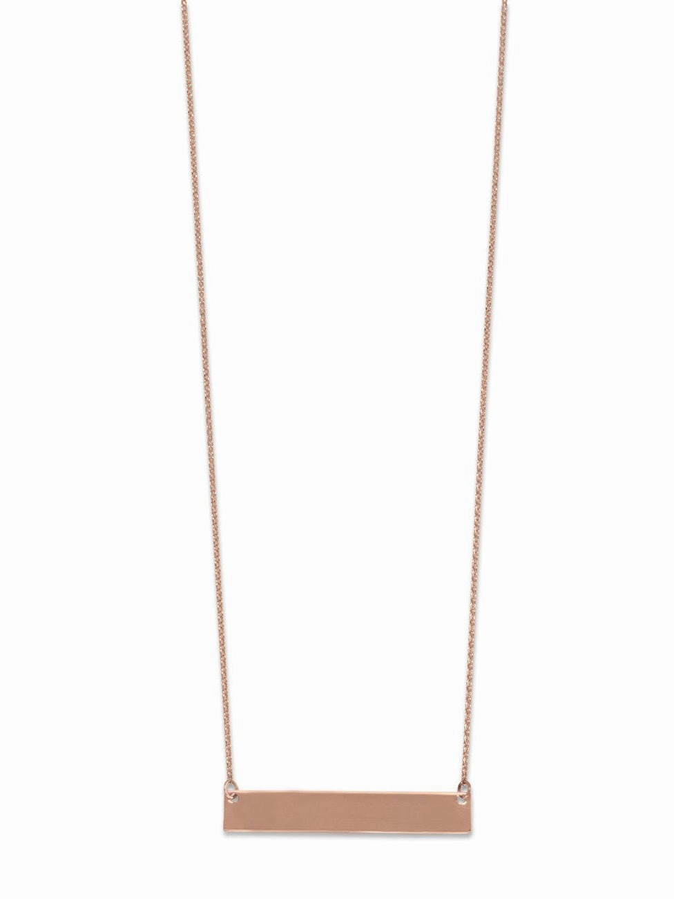 Bar Necklace Rose Gold-plated Sterling Silver - Adjustable Length Simple Ornament Party Jewelry