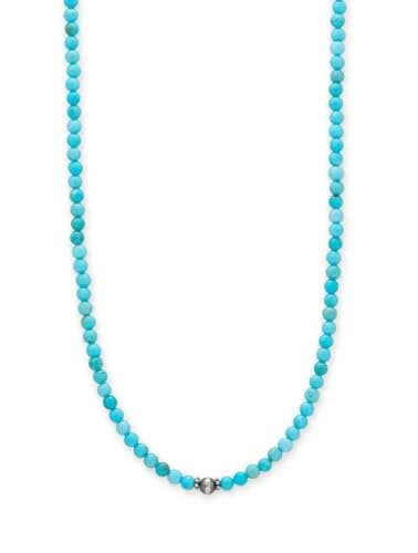 Blue Stabilized Magnesite Bead Necklace Adjustable Length Modern Gift Artistic Accessory