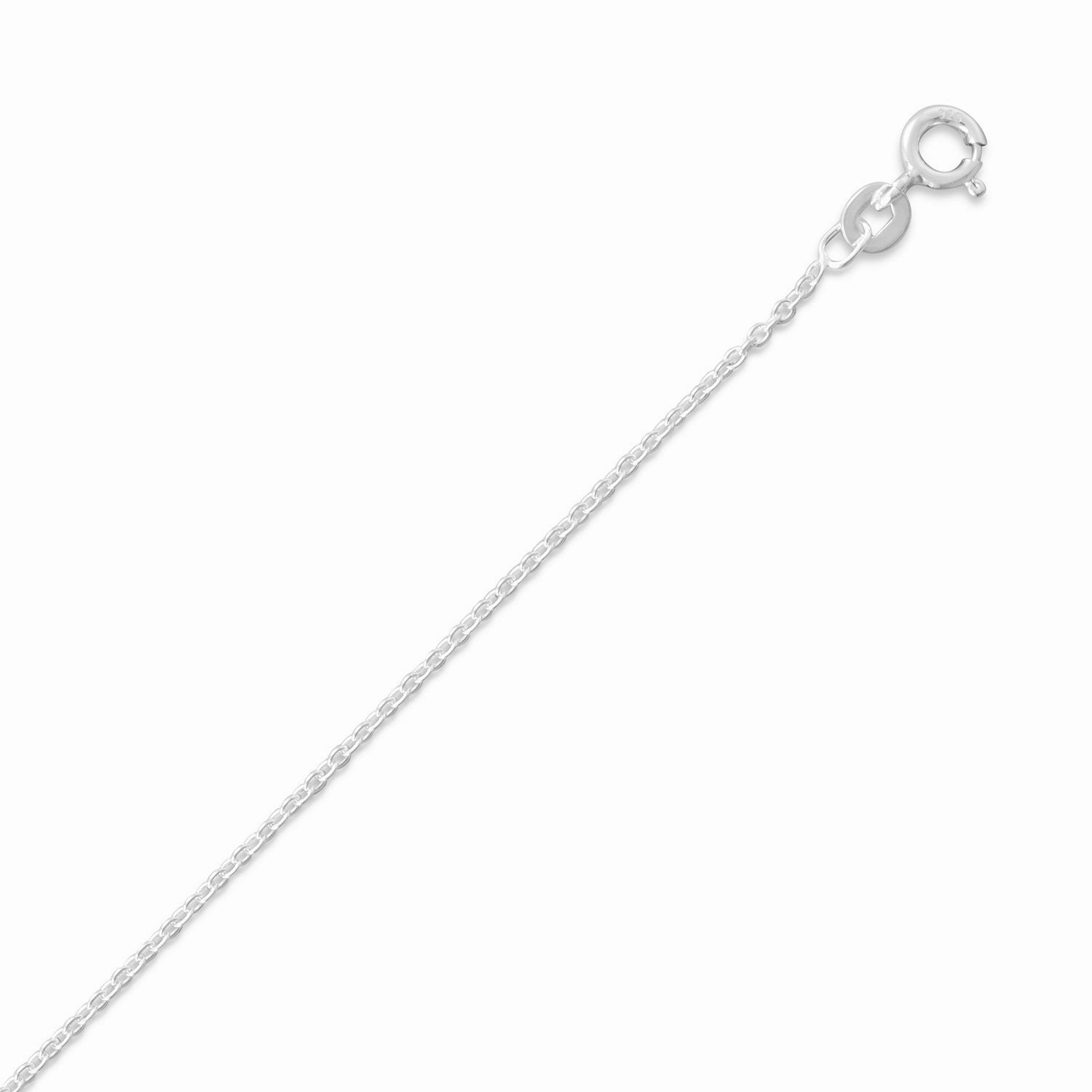 Chic Edge Cable Chain Necklace 1.2mm Wide Sterling Silver