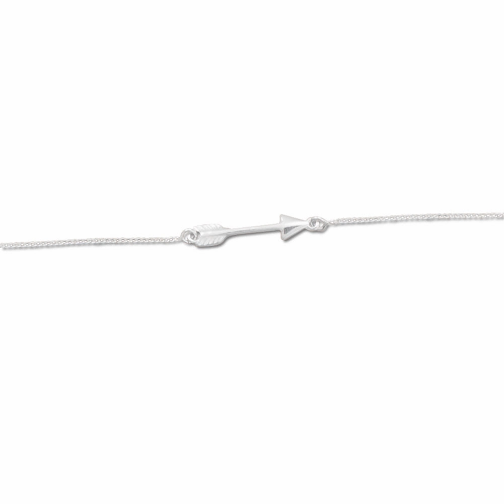 Arrow Ankle Bracelet Anklet Chain Sterling Silver Adjustable Length, 9 Everyday Luxury