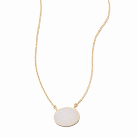White Druzy Necklace Gold-plated Sterling Silver Signature Look
