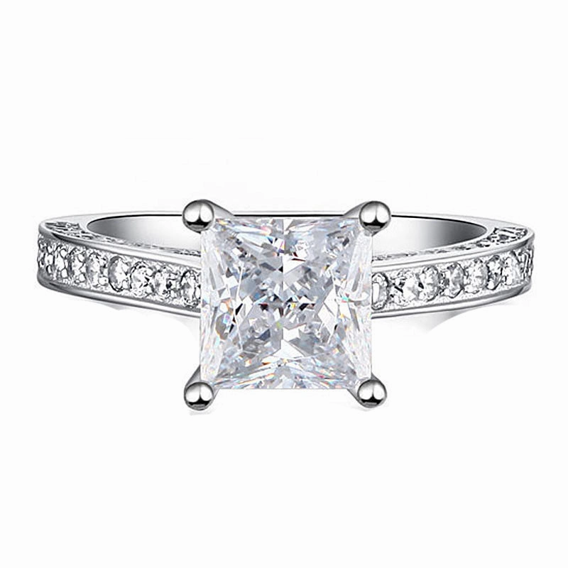 Daily Gift 1.25 Carat Princess Cut Moissanite Channel Bridal Set