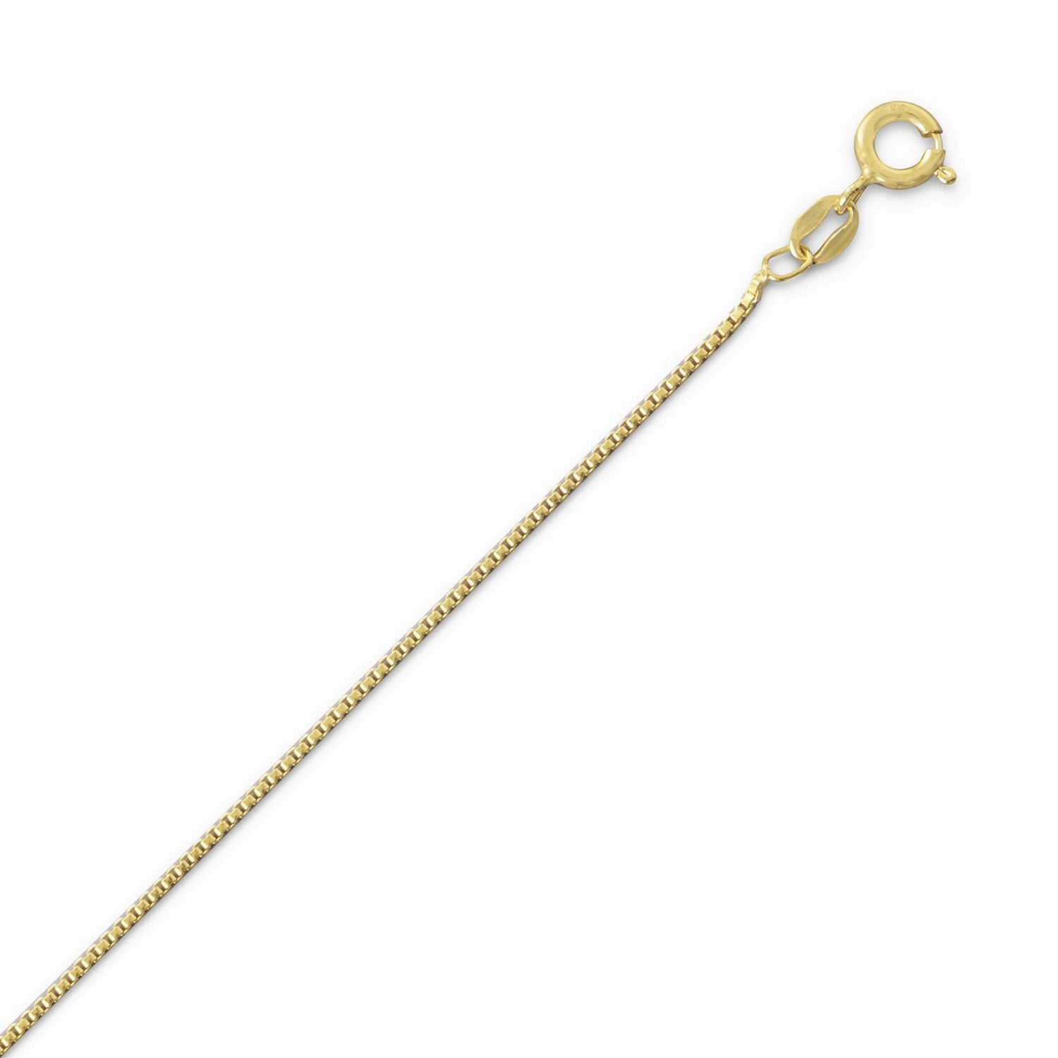 Marvelous Item Modern Touch Yellow Gold-plated on Sterling Silver Light Box Chain Necklace