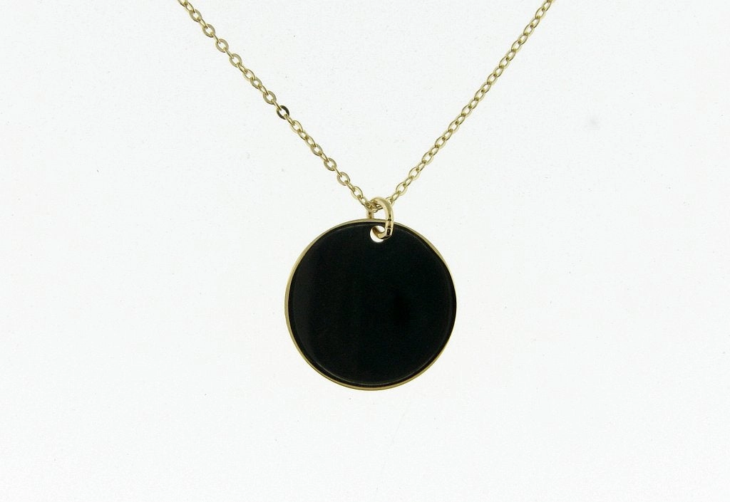 Refined Spark You Are My Sunshine Mini Disc Necklace in Yellow Gold